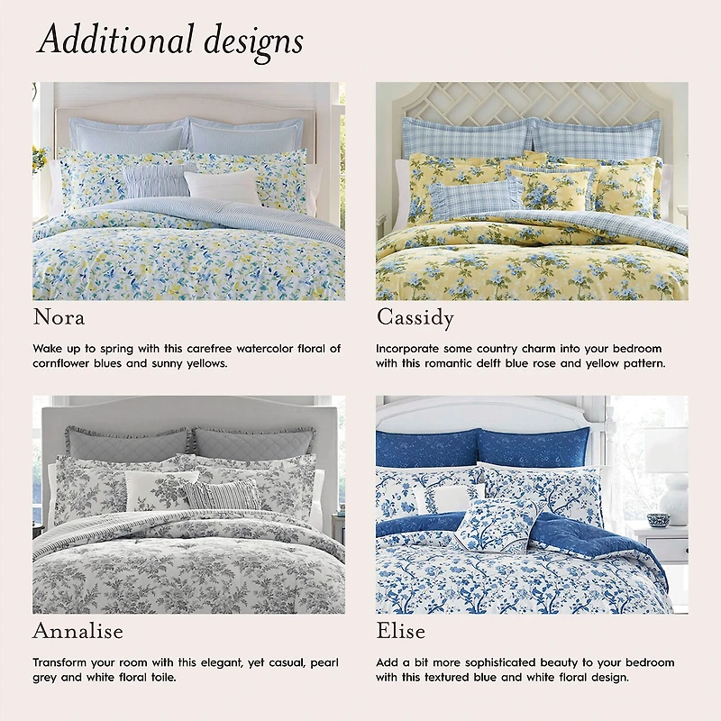 Laura Ashley Elise Midweight Comforter Set