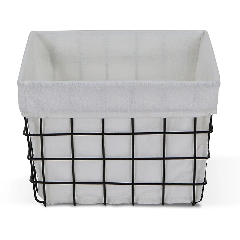 Cheungs Lined Rectangular Metal Basket