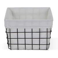Cheungs Lined Rectangular Metal Basket