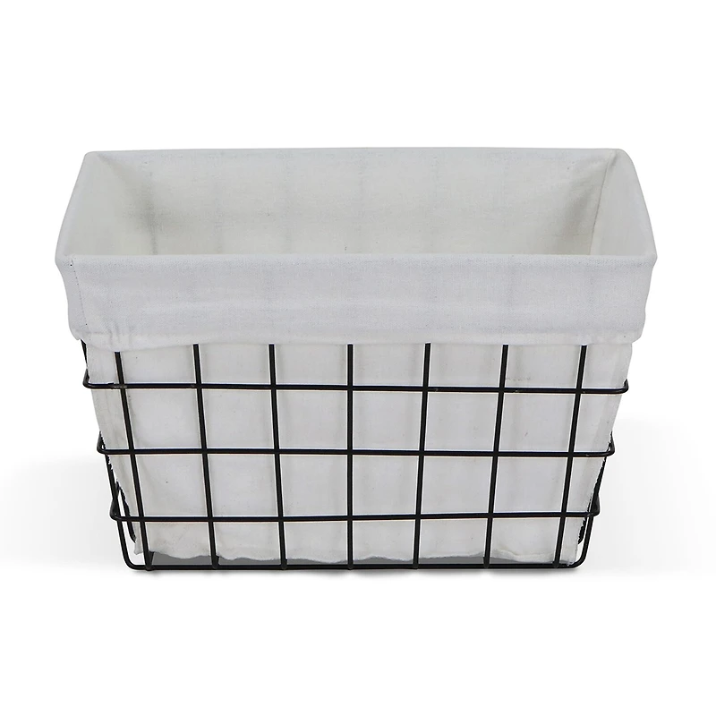 Cheungs Lined Rectangular Metal Basket
