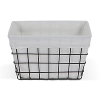 Cheungs Lined Rectangular Metal Basket