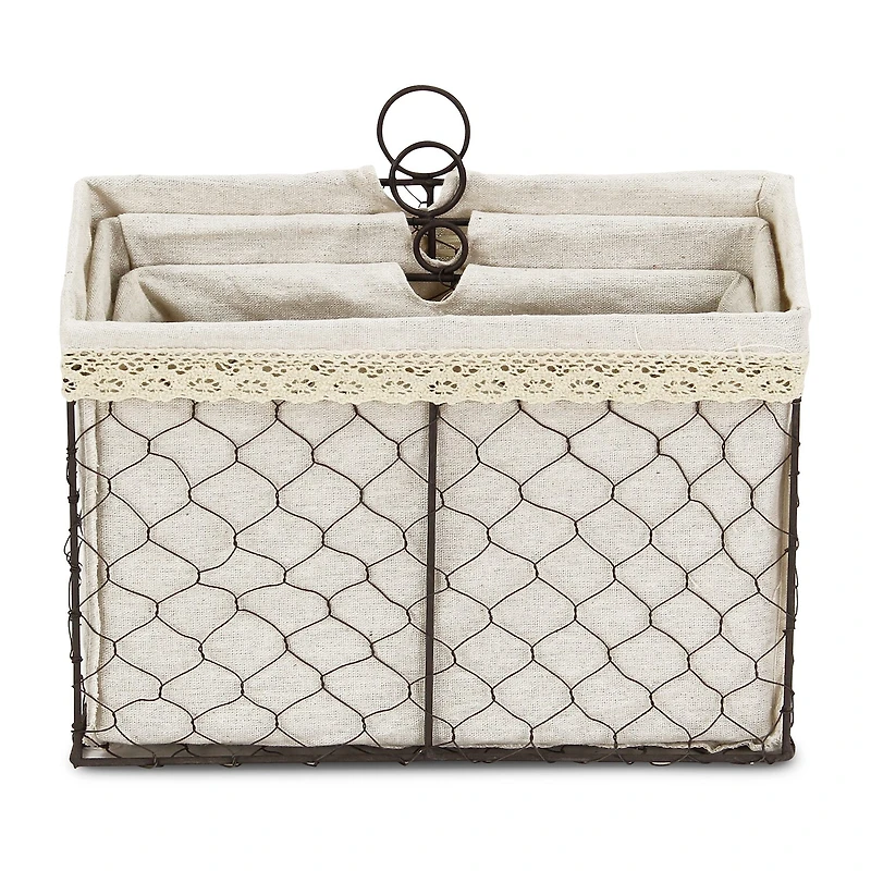 Cheungs Set Of 3 Lined Wire Organizer