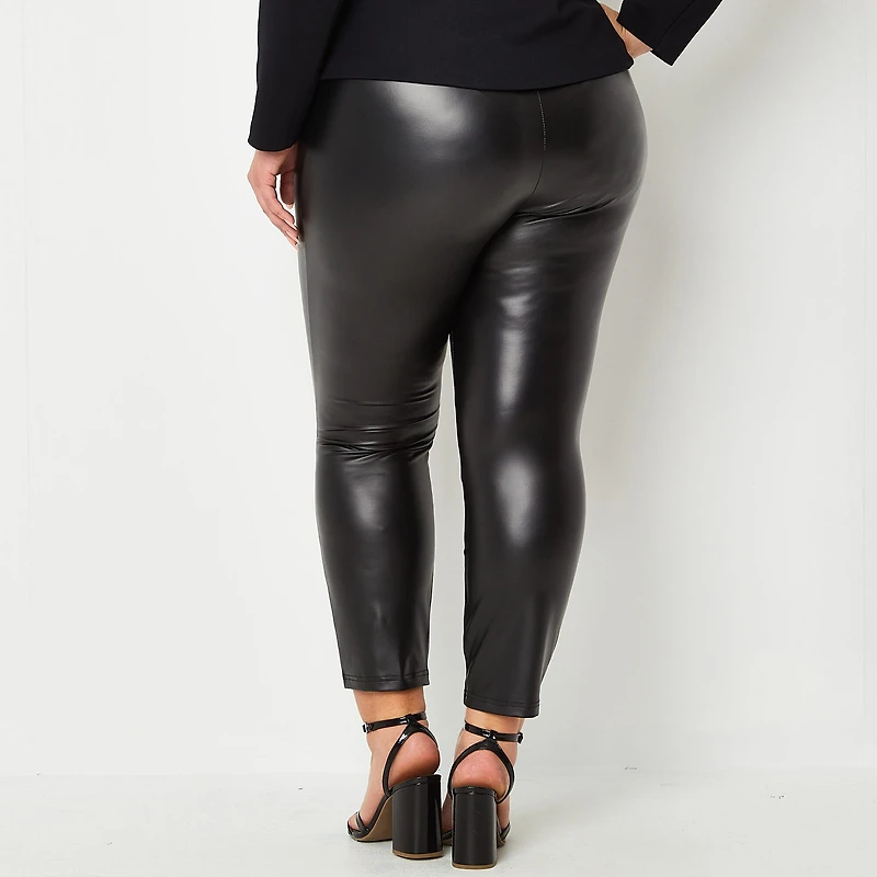 Bold Elements Womens High Rise Knit 27" Plus Full Length Leggings