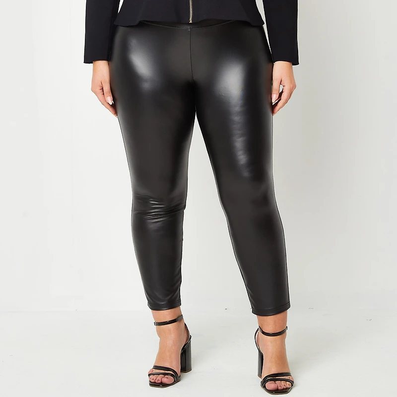 Bold Elements Womens High Rise Knit 27" Plus Full Length Leggings