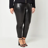 Bold Elements Womens High Rise Knit 27" Plus Full Length Leggings