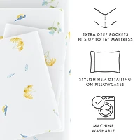Casual Comfort™ Premium Ultra Soft Microfiber Floral Sheet Sets