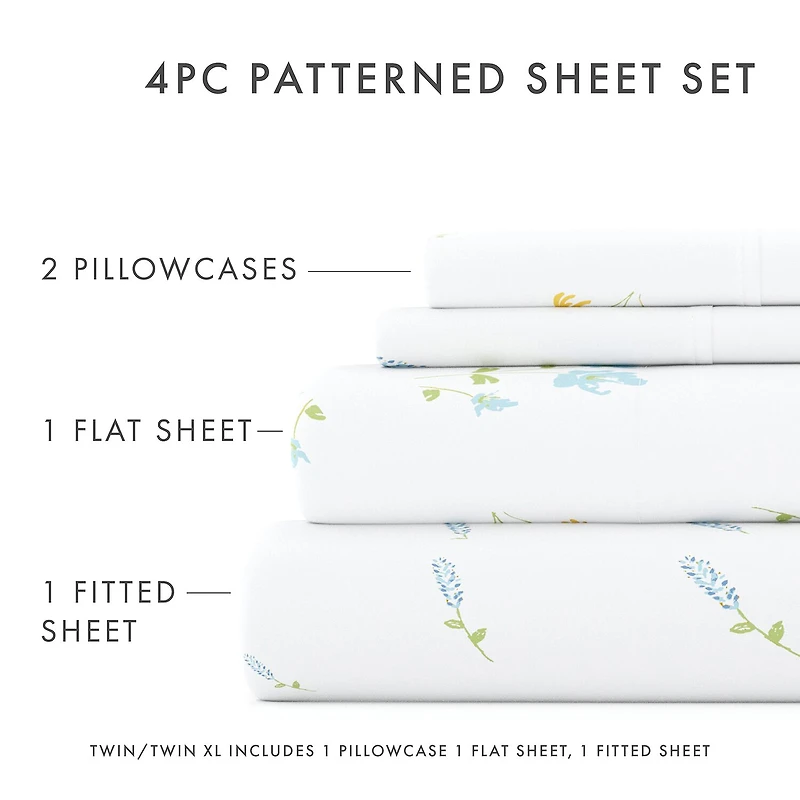 Casual Comfort™ Premium Ultra Soft Microfiber Floral Sheet Sets