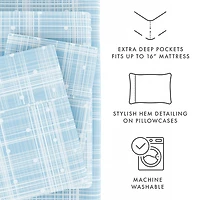 Casual Comfort™ Premium Ultra Soft Polka Dot Pattern Microfiber Wrinkle Free Sheet Set
