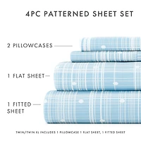 Casual Comfort™ Premium Ultra Soft Polka Dot Pattern Microfiber Wrinkle Free Sheet Set