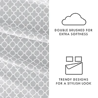 Casual Comfort™ Premium Ultra Soft Quatrefoil Pattern Microfiber Wrinkle Free Sheet Set