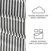 Casual Comfort™ Premium Ultra Soft Ribbon Pattern Microfiber Wrinkle Free Sheet Set