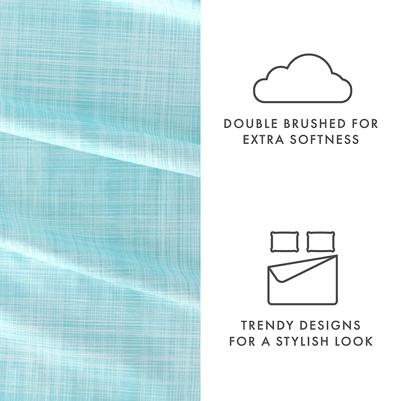 Casual Comfort™ Premium Ultra Soft Thatch Pattern Microfiber Wrinkle Free Sheet Set