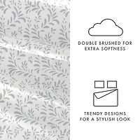 Casual Comfort Premium Ultra Burst of Vines Pattern 4 Piece Bed Sheet Set