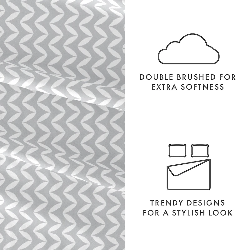 Casual Comfort™ Premium Ultra Soft Puffed Chevron Pattern Sheet Set