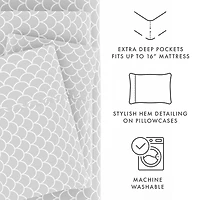 Casual Comfort™ Premium Ultra Soft Scallops Pattern Sheet Set