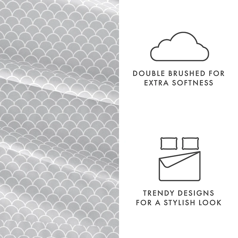 Casual Comfort™ Premium Ultra Soft Scallops Pattern Sheet Set