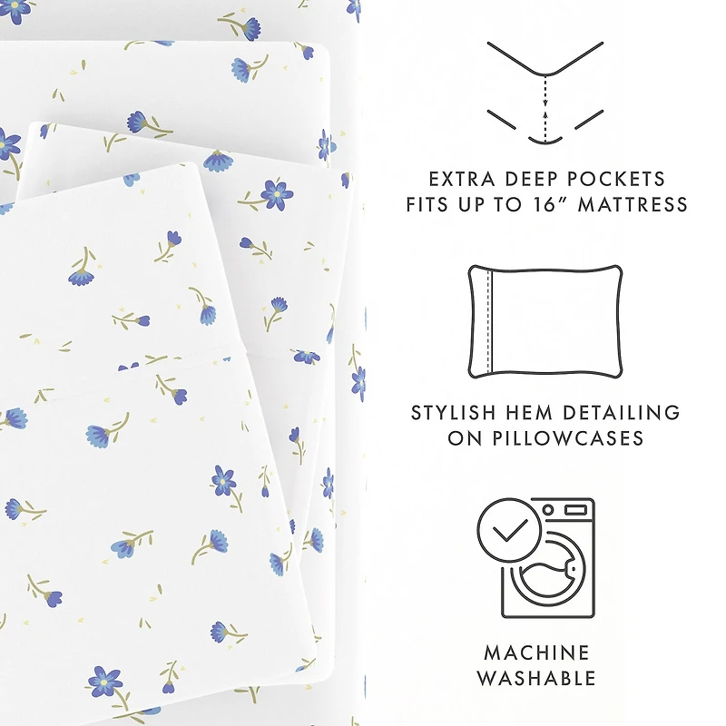 Casual Comfort™ Premium Ultra Soft Floral Pattern Sheet Set