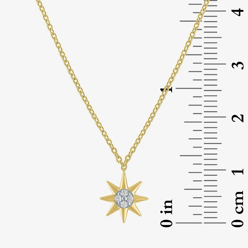 Diamond Addiction North Star (G-H / Si2-I1) Womens Diamond Accent Lab Grown White Diamond 14K Gold Over Silver Star 2-pc. Jewelry Set