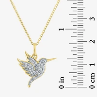 Hummingbird (G-H / Si2-I1) Womens 1/10 CT. T.W. Lab Grown White Diamond 14K Gold Over Silver Sterling Silver 18 Inch Pendant Necklace