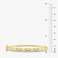 Diamond Addiction (G-H / Si2-I1) Womens 1/4 CT. T.W. Lab Grown White Diamond 14K Gold Over Silver Sterling Silver Bangle Bracelet