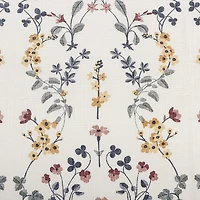 Fieldcrest Arden Vine Floral Print Grommet Top Sheer Single Curtain Panel