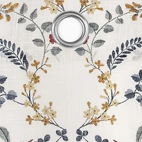 Fieldcrest Arden Vine Floral Print Grommet Top Sheer Single Curtain Panel