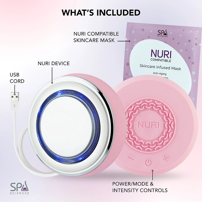 Spa Sciences Nuri Led Thermal Smart Facial Skincare Mask Infuser
