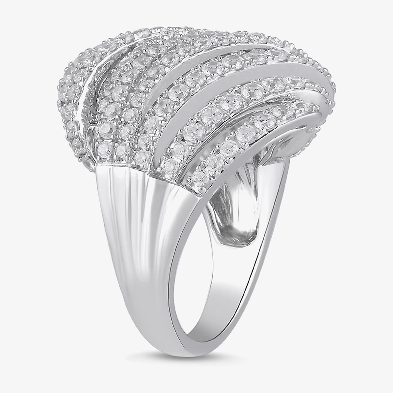 Womens 2 CT. T.W. Lab Grown White Diamond 10K Gold Cluster Cocktail Ring