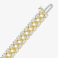 Womens 3 CT. T.W. Lab Grown White Diamond 10K Gold Tennis Bracelet
