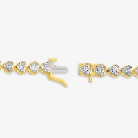 Womens 7 Ct.T.W. Lab Grown White Diamond 10K Gold Tennis Bracelet