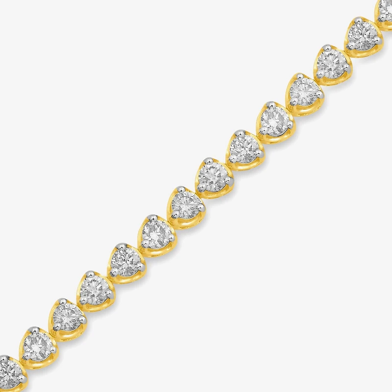 Womens 7 Ct.T.W. Lab Grown White Diamond 10K Gold Tennis Bracelet
