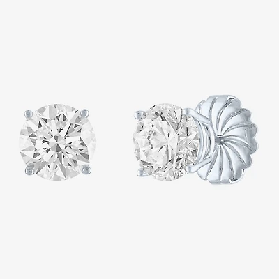 ( E-F/Si1-Si2 ) 4 CT. T.W. Lab-Grown Diamond 14K Gold 8mm Round Stud Earrings