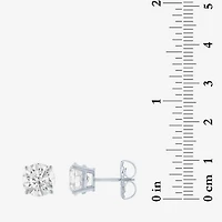 ( E-F/Si1-Si2 ) 4 CT. T.W. Lab-Grown Diamond 14K Gold 8mm Round Stud Earrings