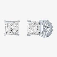 ( E-F/Si1-Si2 ) 4 CT. T.W. Lab-Grown Diamond 14K Gold 7mm Princess Stud Earrings