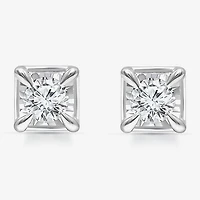 Tru Miracle 1/2 CT. T.W. Lab-Grown White Diamond 10K White Gold 5mm Round Stud Earrings