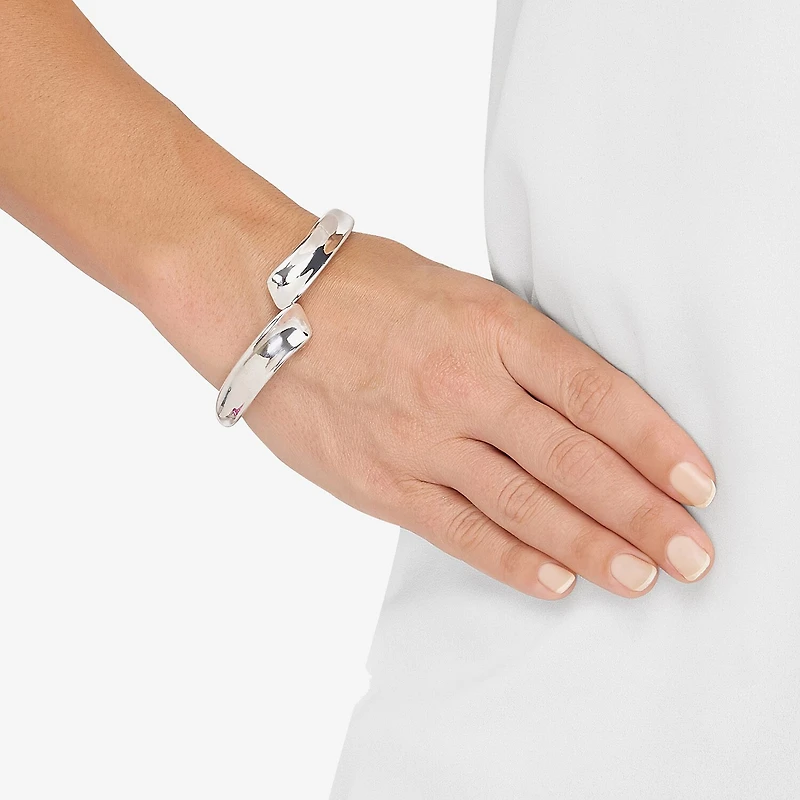 Made in Italy Womens Sterling Silver Bangle Bracelet
