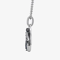 Womens Diamond Accent Natural White Diamond Accent Sterling Silver 18 Inch Pendant Necklace