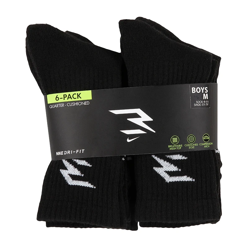 Nike 3BRAND by Russell Wilson Big Kid Boys 6 Pair Crew Socks