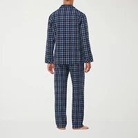 Residence Mens Flannel Long Sleeve 2-pc. Big and Tall Pajama Set