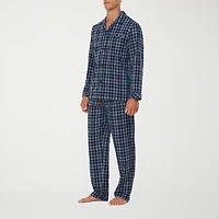 Residence Mens Flannel Long Sleeve 2-pc. Big and Tall Pajama Set