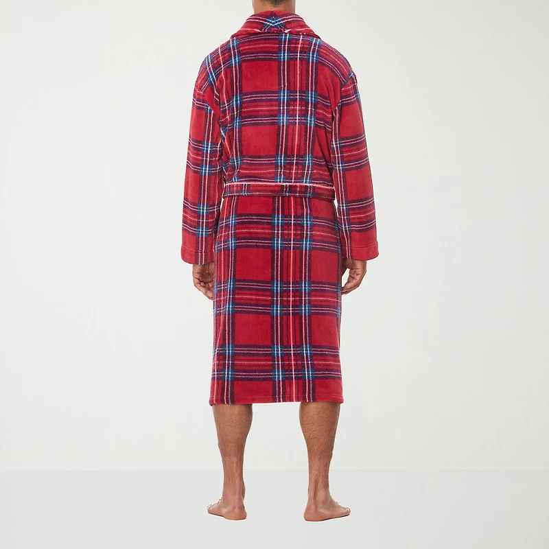 Residence Mens Big and Tall Fleece Long Sleeve Length Robe
