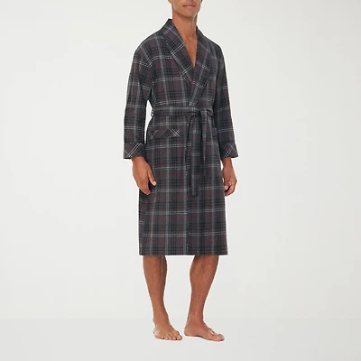 Residence Mens Flannel Long Sleeve Length Robe