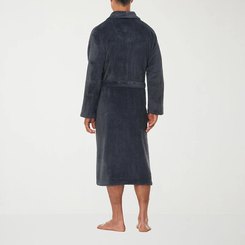 Residence Mens Fleece Long Sleeve Length Robe