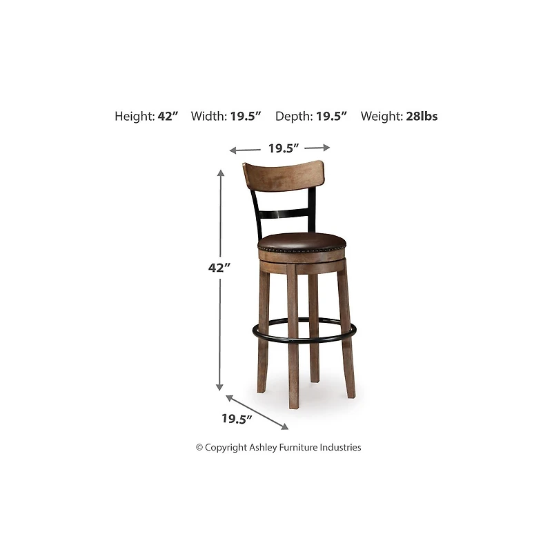 Signature Design by Ashley® Pinnadel Upholstered Swivel Barstool