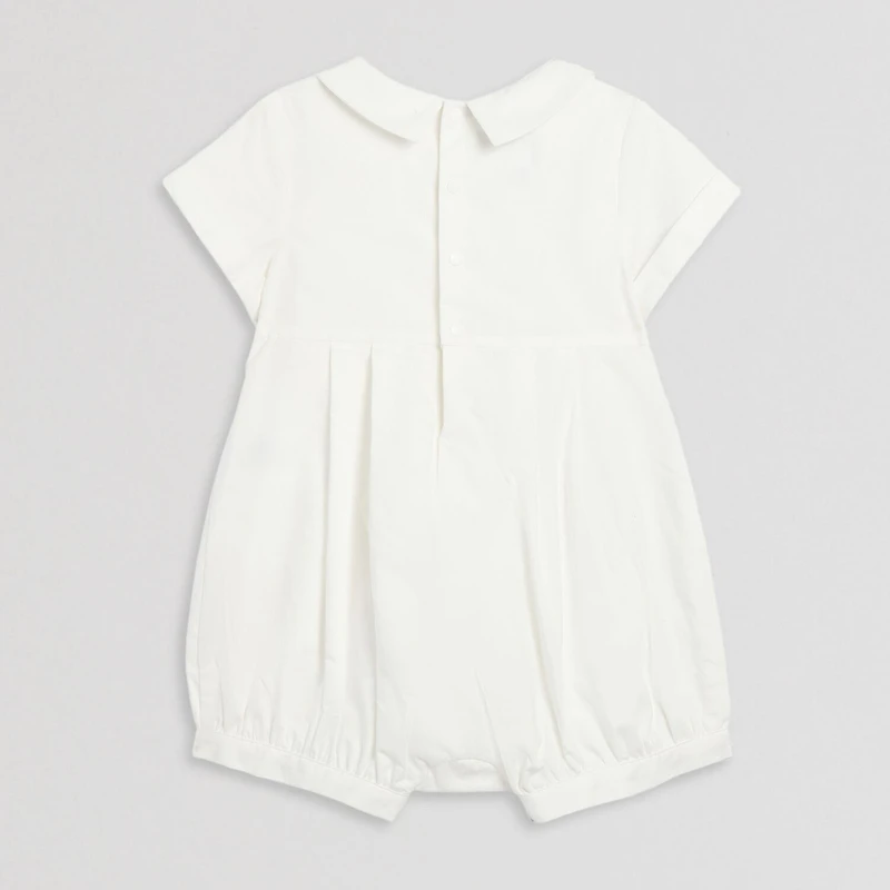 Mia & Mimi Christening Baby Boys Short Sleeve 2-pc. Romper