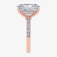(F-G /Vs2-Si1) Womens 4 1/2 CT. T.W. Lab Grown White Diamond 14K Gold Rectangular Side Stone Engagement Ring