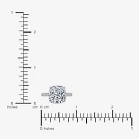 (F-G /Vs2-Si1) Womens 4 1/2 CT. T.W. Lab Grown White Diamond 14K Gold Cushion Side Stone Engagement Ring