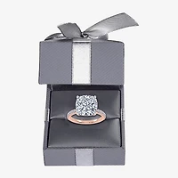(F-G /Vs2-Si1) Womens 4 1/2 CT. T.W. Lab Grown White Diamond 14K Gold Cushion Side Stone Engagement Ring