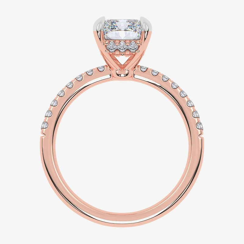 F-G /Vs2-Si1) Womens 1/2 Ct. T.W. Lab Grown White Diamond 14K Gold Side Stone Engagement Ring