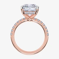 (F-G /Vs2-Si1) Womens 3 1/2 CT. T.W Lab Grown White Diamond 14K Gold Rectangular Side Stone Engagement Ring